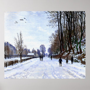 Poster La route vers la ferme de Saint-Siméon en hiver