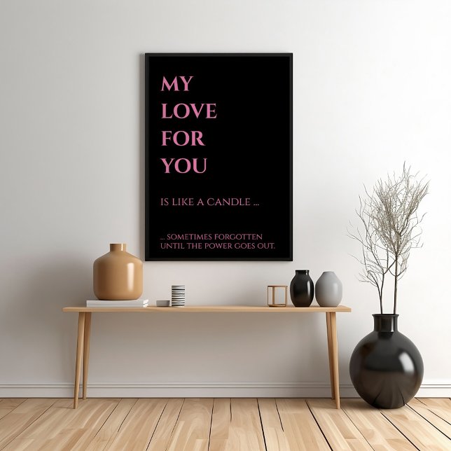 Poster La sagesse de l'amour aux chandelles Saint Valenti (Créateur téléchargé)