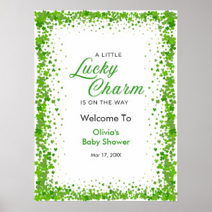 Poster La Saint-Patrick un petit charme chanceux Baby Sho