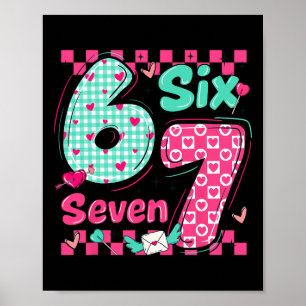 Poster La Saint-Valentin 6 7 Six Sept Cœurs Préppy Couple