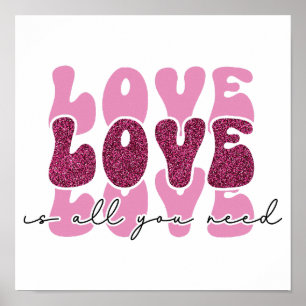 Poster La Saint-Valentin "Amour Amour Amour"