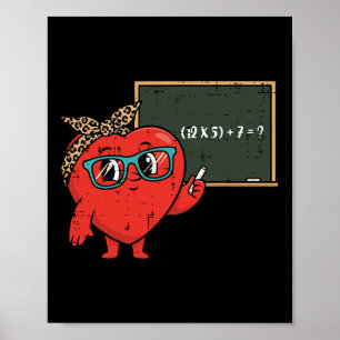 Poster La Saint-Valentin des enseignants 6 7 Équation mat