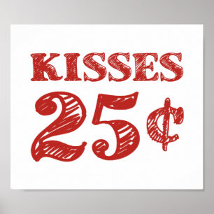 Poster La Saint-Valentin embrasse 25 cents
