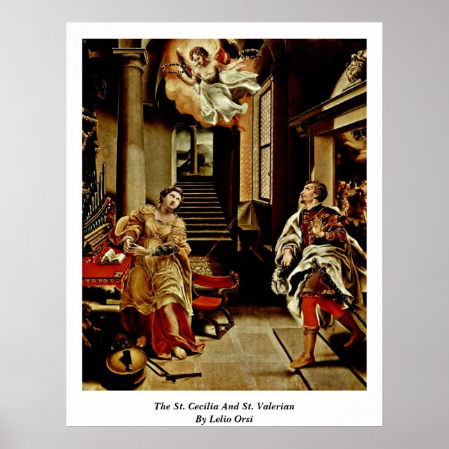 Poster La Sainte Cécile Et La Sainte Valérienne Par Lelio (Devant)