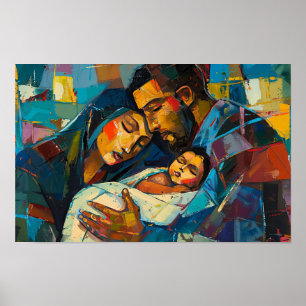 Poster La Sainte Famille pour Noël