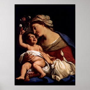 Poster La Sainte Vierge Marie et l'enfant Jésus-Sirani