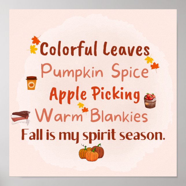 Poster La saison de l'automne est ma saison spirituelle (Devant)
