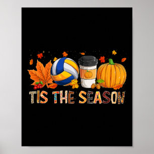 Poster La saison Leopard Citrouille Volleybyll Halloween 