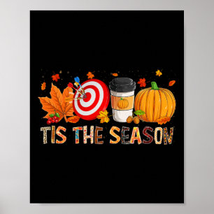 Poster La saison Leopard Citrouilles fléchettes Halloween