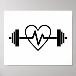 POSTER LA SALLE DE FITNESS EST LA VIE