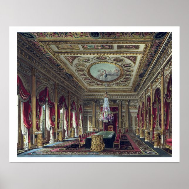 Poster La salle du Trône, Carlton House, de "L'Histoire (Devant)