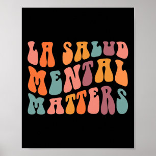 Poster La Salud Problèmes mentaux Latina Espagnol Thérapi