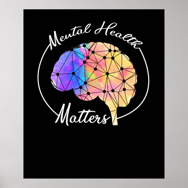 Poster La santé mentale est importante Cerveau drôle Mult (Devant)