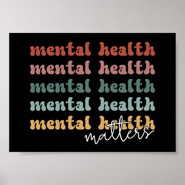 Poster La santé mentale est importante Sensibilisation ré (Devant)