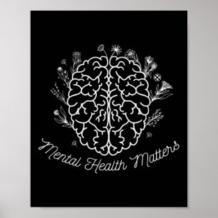 Poster La santé mentale, les enjeux Cadeau Maladie cérébr