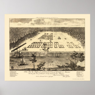 Poster La savane, carte panoramique de GA - 1734