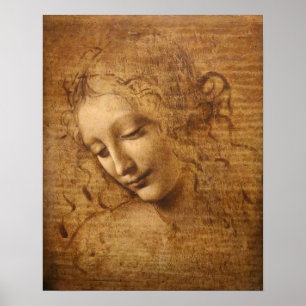 Poster La Scapigliata de Léonard de Vinci, Tête de femme