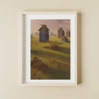 La scène de l'art pastoral des ruches