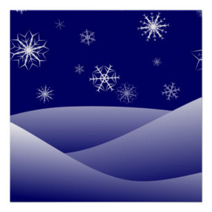 POSTER LA SCÈNE DE NEIGE D'HIVER