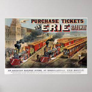 Poster La scène ferroviaire américaine à Hornellsville