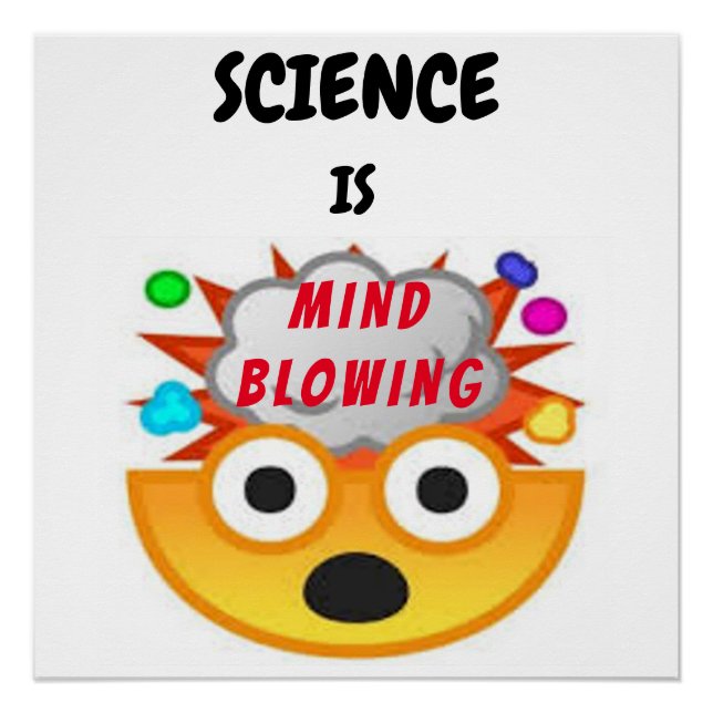 Poster La science, c'est l'esprit souffler Emoji 3 (Devant)