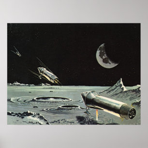 Poster La science-fiction vintage, Rocket embarque des