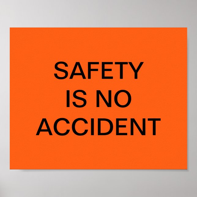 POSTER LA SÉCURITÉ N'EST PAS UN ACCIDENT LA SÉCURITÉ ORAN (Devant)