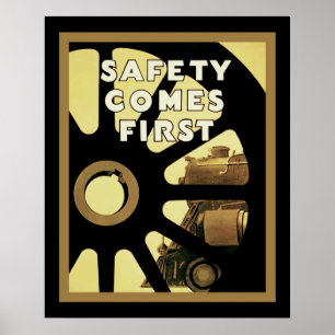 Poster La sécurité vient la première sécurité de cru de ~