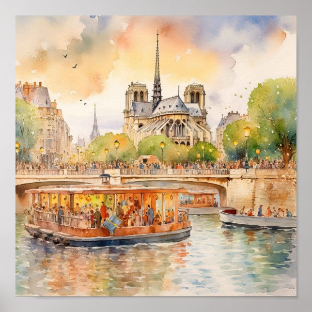 Poster La Seine de Paris Art Décor (Devant)