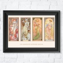 La série Four Seasons Alphonse Mucha