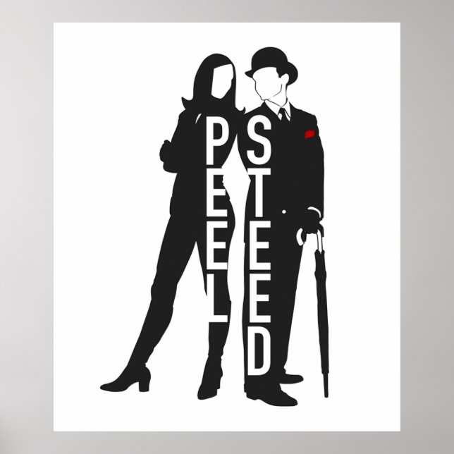 Poster La série télévisée Avengers noir (Devant)