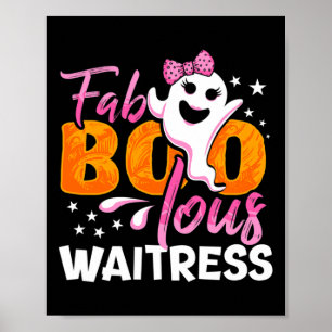 Poster La serveuse Halloween femmes Fab Boo Lous