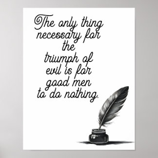 Poster La seule chose nécessaire au triomphe du mal