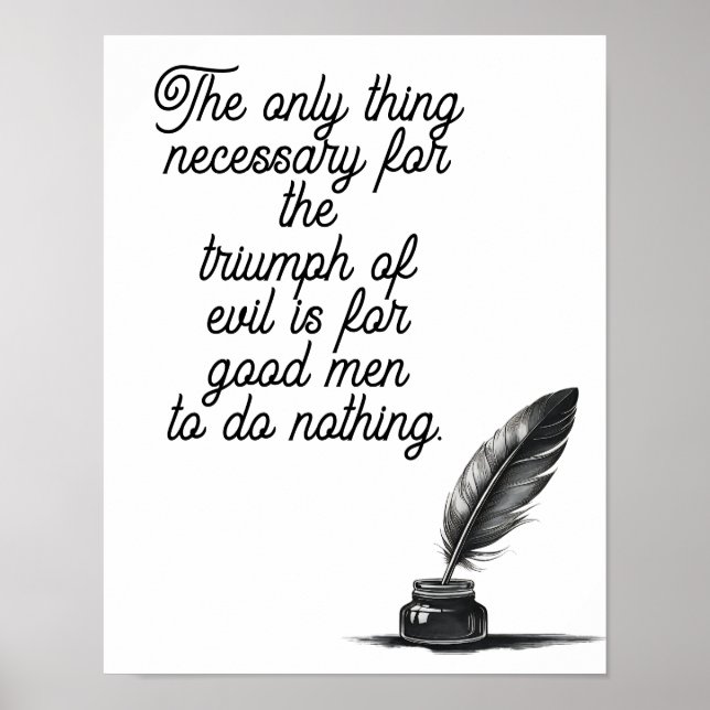 Poster La seule chose nécessaire au triomphe du mal (Devant)