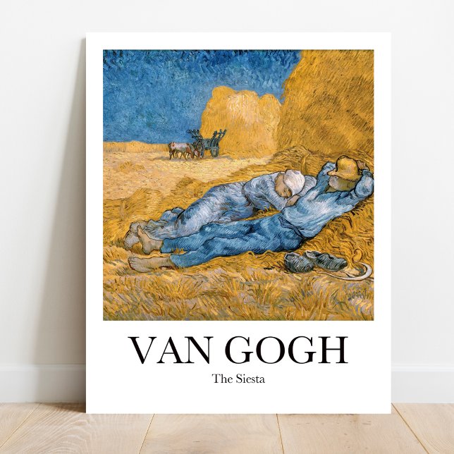Poster La Siesta par Vincent van Gogh (
Dreamy Van Gogh "Siesta" poster. Vibrant colors, Provence landscape, napping worker. Museum quality)
