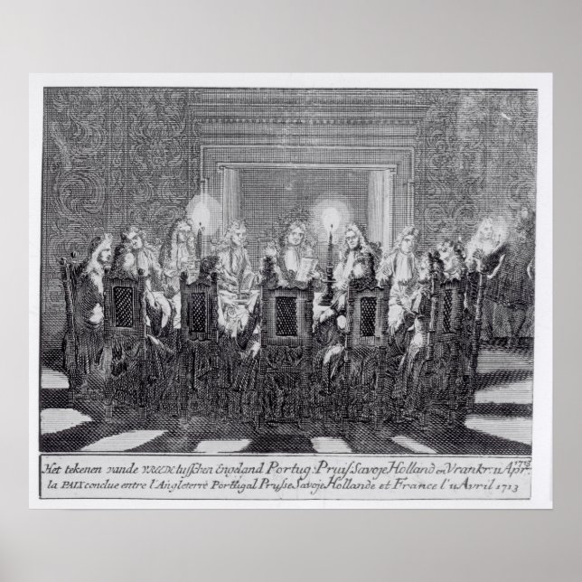 Poster La signature du traité d'Utrecht (Devant)