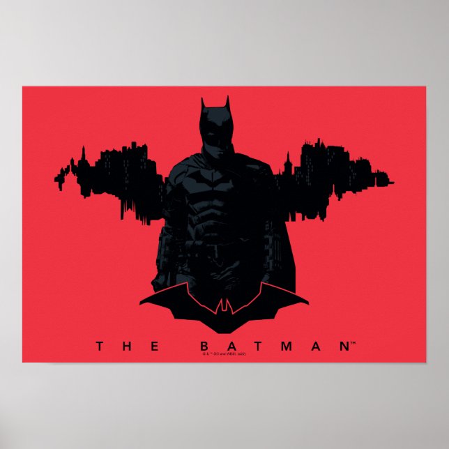Poster La silhouette de Batman Gotham (Devant)