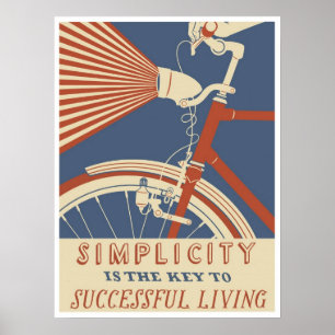 Poster La simplicité est la clé à la vie réussie,