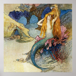 Poster "La sirène" de Warwick Goble
