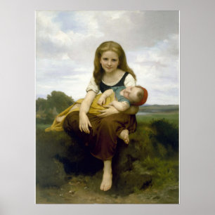 Poster La soeur plus âgée par Bouguereau