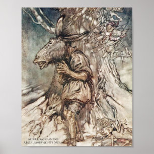Poster La songe d'une nuit d'été Arthur Rackham du fond