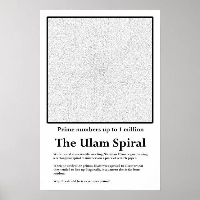 Poster La spirale de l'Ulam Prime Number (Devant)