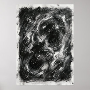 Poster La Spirale Noire de l'Énergie de l'Ombre - Art Mur