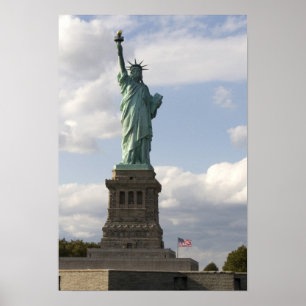 Poster La statue de la liberté sur l'île de liberté dans