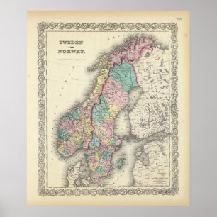 Poster La Suède et la Norvège