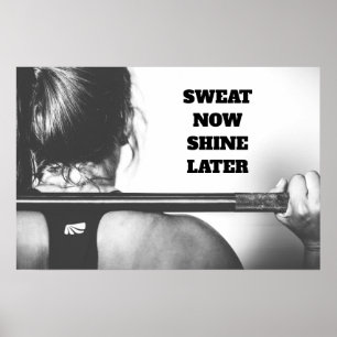 Poster La sueur de gymnastique motivationnelle se met à b