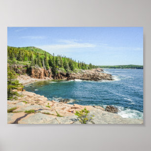 Poster La superbe côte rocheuse de l'Acadie dans le Maine