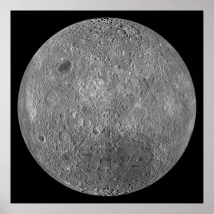Poster La surface du côté lointain de la Lune terrestre
