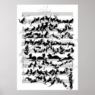 Poster La Symphonie du vecteur de chat