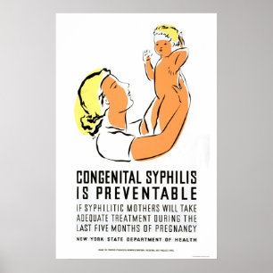 Poster La syphilis est évitable 1939 WPA